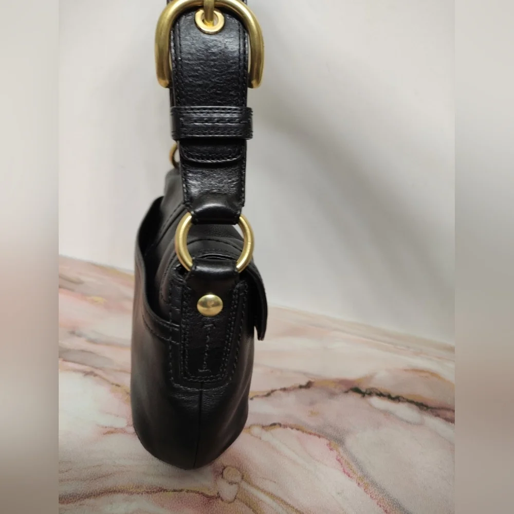 Coach F11840 Soho Leather Shoulder Bag Black Y2K - Picture 4 of 12